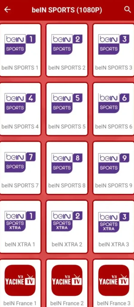 Yacine TV APK Screen 2