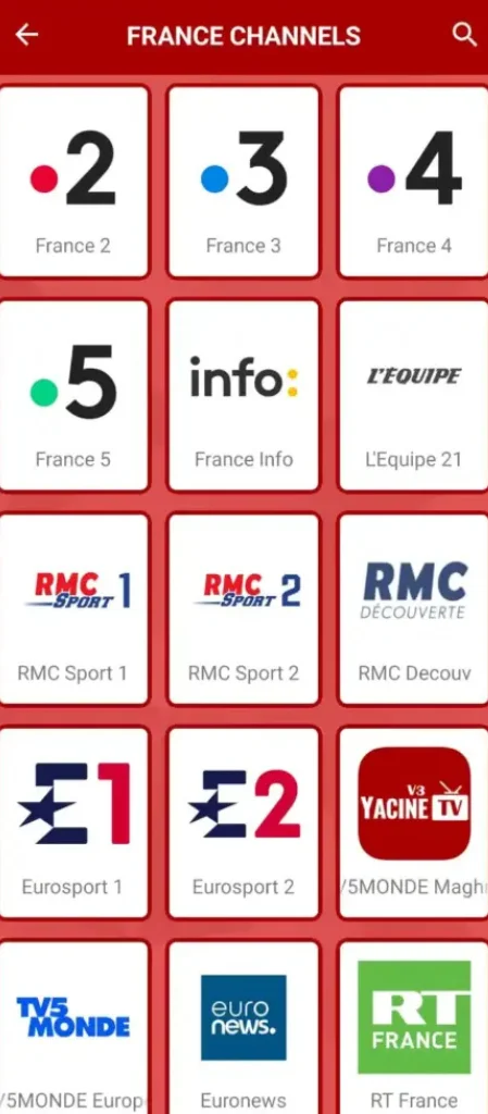 Yacine TV APK Screen 3